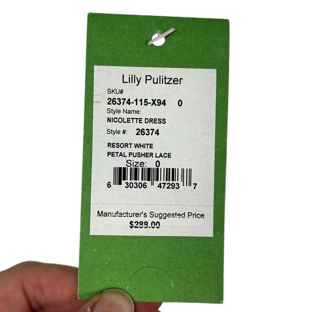 NWT Lilly Pulitzer Resort White Petal Pusher Lace Nicolette Mini Dress Womens 0 - Picture 5 of 8